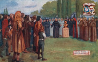 Bruder Bacon zeigt den bronzenen Kopf, 1270 von English School