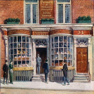Fribourg & Treyer, Tabakhändler, in Haymarket von English School