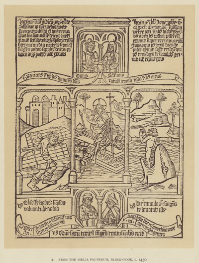 Aus der Biblia Pauperum, Blockbuch, ca. 1450 von English School