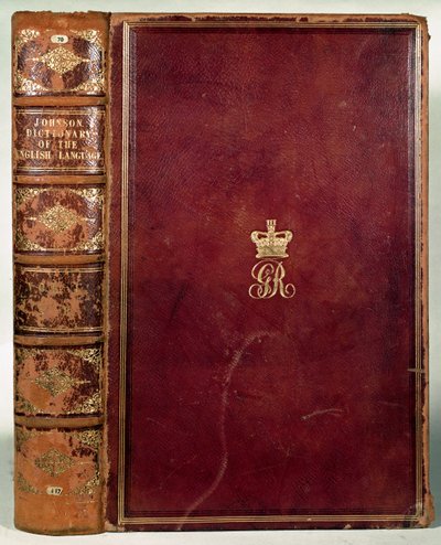 Vorderseite von Johnsons Dictionary of the English Language von English School