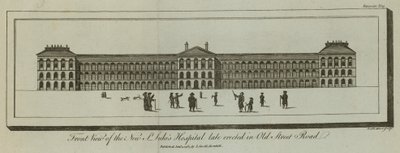 Vorderansicht des neuen St. Lukes Hospital von English School