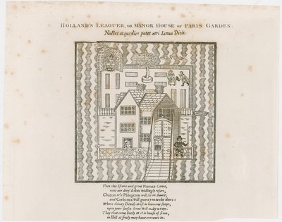 Frontispiz zu Hollands Leaguer, 1632. Paris Garden von English School