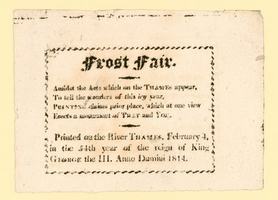 Frostjahrmarkt von 1814 von English School