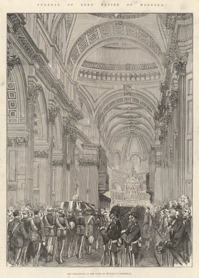 Beerdigung von Lord Napier von Magdala (Gravur) von English School