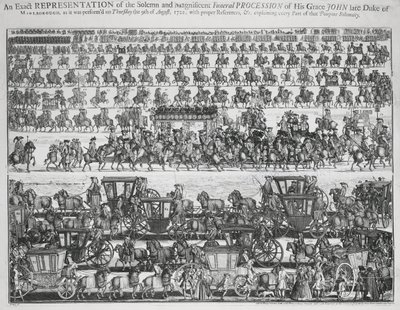 Trauerzug für den Herzog von Marlborough von English School