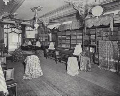 Einrichtungsabteilung für Stoffe, Harrods von English School
