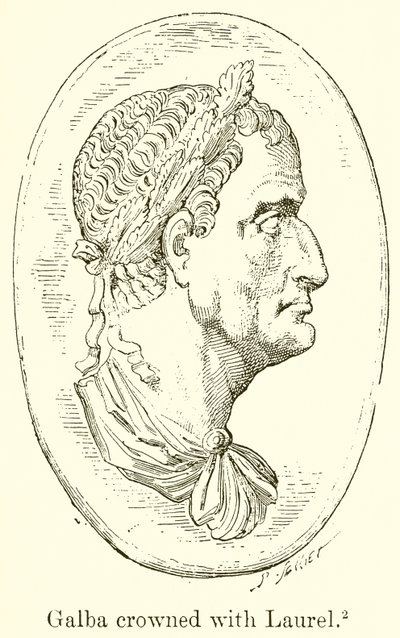 Galba, mit Lorbeer gekrönt von English School