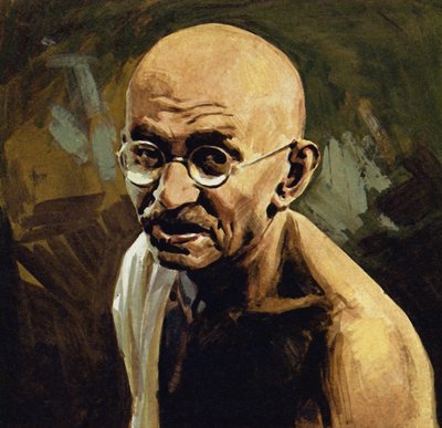 Gandhi war als Mahatma oder Große Seele bekannt von English School