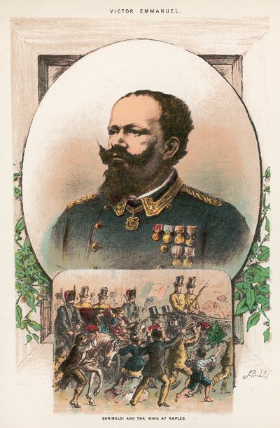 Garibaldi und der König in Neapel von English School