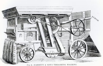 Garrett und Sons Patent Kombinierte Dresch- und Reinigungsmaschine von English School
