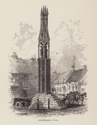 Geddington-Kreuz (Gravur) von English School