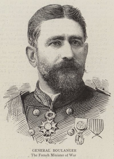 General Boulanger (Gravur) von English School