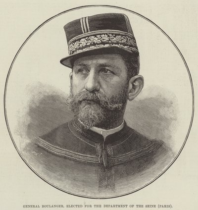 General Boulanger, gewählt für das Département Seine, Paris von English School