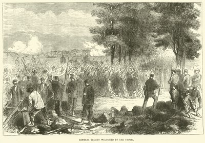 General Trochu von den Truppen begrüßt, Dezember 1870 von English School