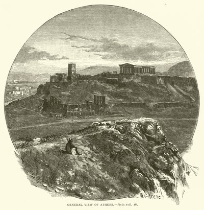 Gesamtansicht von Athen (Apostelgeschichte, xvii) von English School