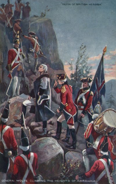 General Wolfe erklimmt die Höhen von Abraham, Quebec, 1759 von English School