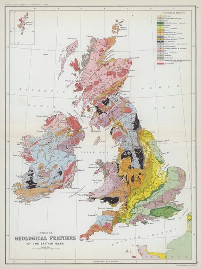 Allgemeine geologische Merkmale der Britischen Inseln von English School