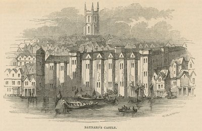 Allgemeine Ansicht von Baynards Castle von English School