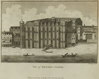 Allgemeine Ansicht von Baynards Castle von English School