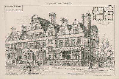 Gesamtansicht der Harrington Gardens von English School