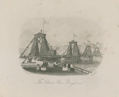 Allgemeine Ansicht der Menschen auf dem Kettenpier von English School