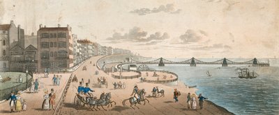 Allgemeine Ansicht der Menschen an der Küste von Brighton von English School