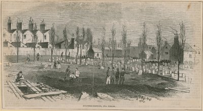 Gesamtansicht des Friedhofs in Spa Fields von English School