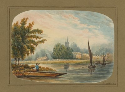 Gesamtansicht über die Themse bei Chiswick von English School