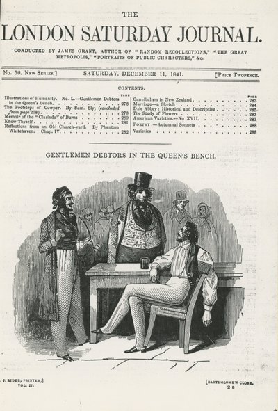 Gentlemen-Schuldner in der Queens Bench von English School