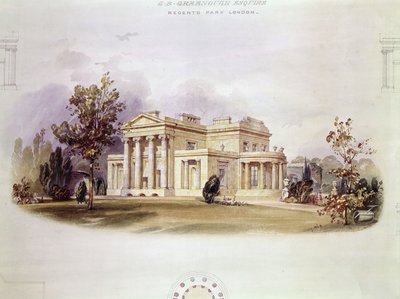 George B. Greenoughs Villa im Regents Park, London von English School