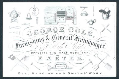 George Cole, Einrichtungs- und Allgemeineisenwarenhändler, Visitenkarte von English School