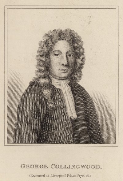 George Collingwood, Hingerichtet in Liverpool am 25. Februar 1715-16 von English School
