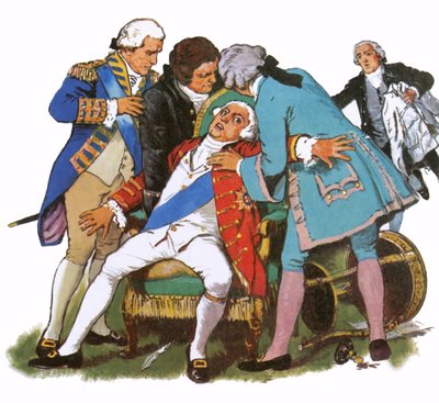 George III leidet unter einem Anfall von Wahnsinn von English School