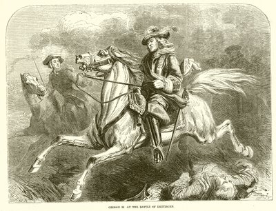 Georg II. in der Schlacht bei Dettingen von English School