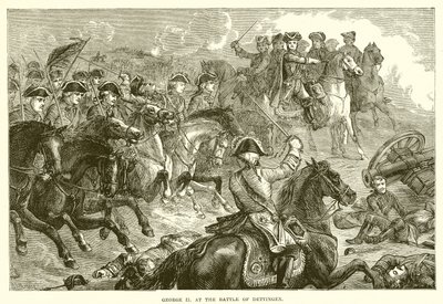 Georg II. in der Schlacht bei Dettingen von English School