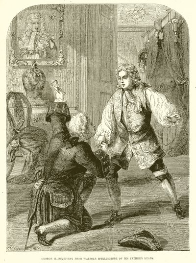Georg II. erhält von Walpole die Nachricht vom Tod seines Vaters von English School