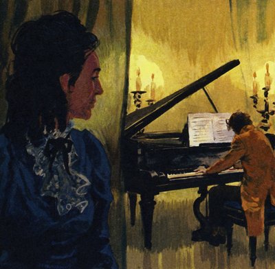 George Sand brachte Chopin in ein Haus in Nohant, wo er weiter komponierte von English School