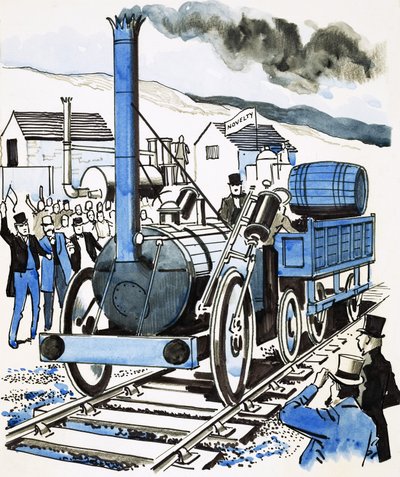 George Stephensons Rocket von English School