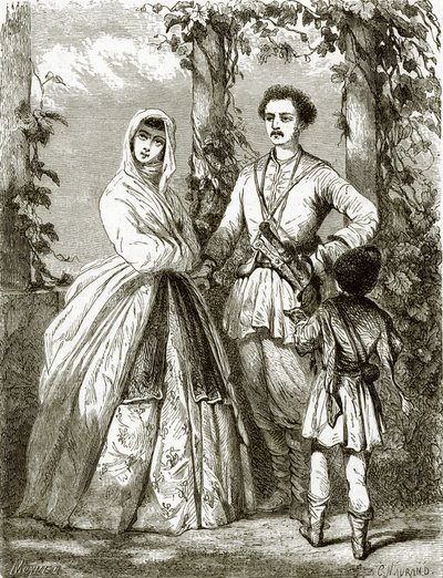 Georgische Kostüme von English School