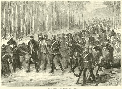 Deutsche Kavallerie auf dem Weg nach Paris, Oktober 1870 von English School