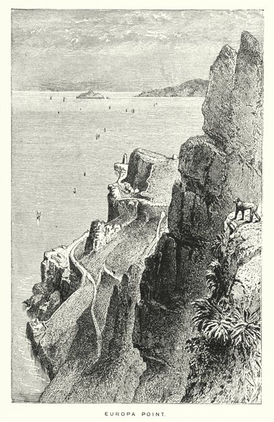 Gibraltar: Europa Point (Stich) von English School