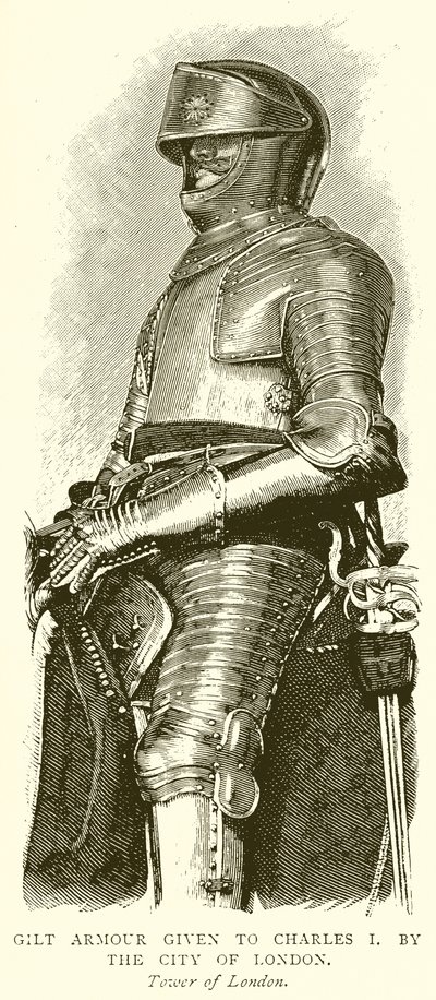 Vergoldete Rüstung, geschenkt an Karl I. von der Stadt London von English School