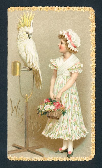 Mädchen und Sittich von English School