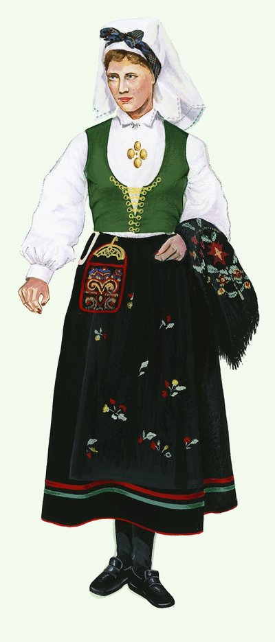 Mädchen in Tracht von English School