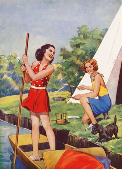 Mädchen im Lager von English School