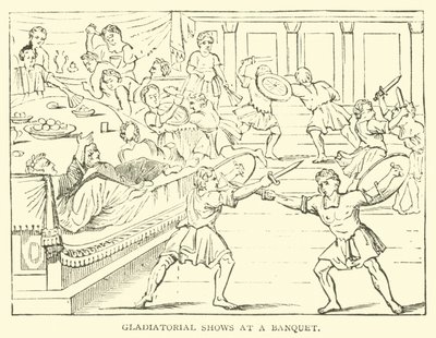 Gladiatorenspiele bei einem Bankett von English School