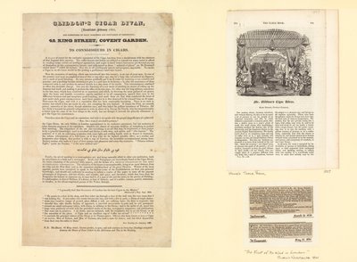Gliddons Cigar Divan, gegründet im Februar 1825 von English School