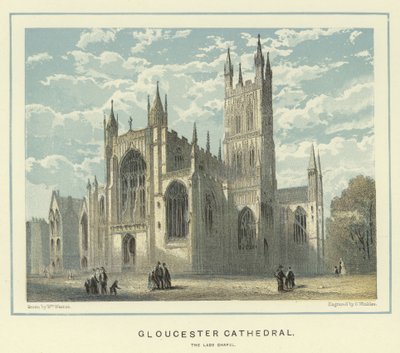 Kathedrale von Gloucester, die Marienkapelle (Farblithographie) von English School