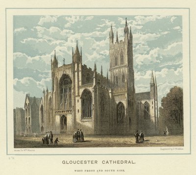 Gloucester Kathedrale, Westfront und Südseite von English School