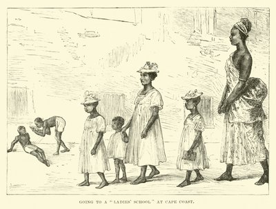 Auf dem Weg zu einer Mädchenschule in Cape Coast von English School